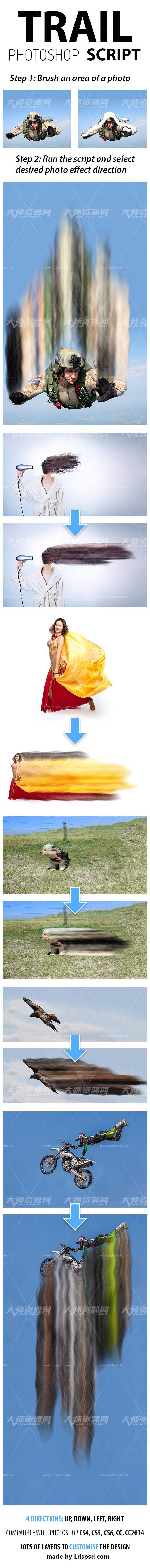 Trail Photoshop Script,PS脚本－水墨抽离(第二版)